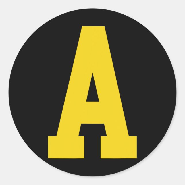 Sticker Rond Jaune a' En Rouge Pour Alvin Costume Halloween Et  (Devant)