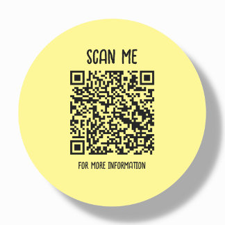 Sticker Rond Jaune | Analyse de code QR professionnel