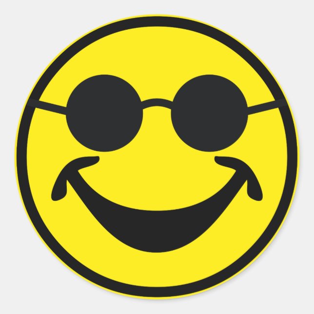 Sticker Rond Jaune aveugle + votre dos. & idées (Devant)
