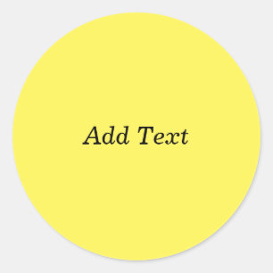 Sticker Rond Jaune Créez votre propre ajouter du texte