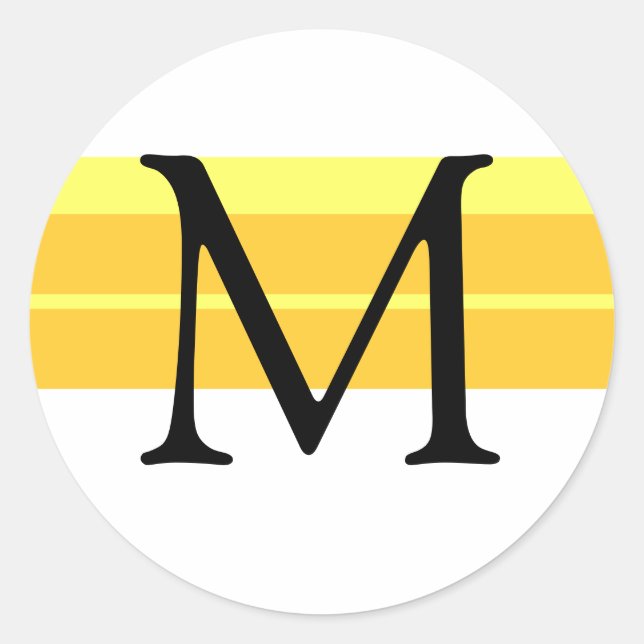 Sticker Rond Jaune d'autocollant d'enveloppe de mariage de (Devant)