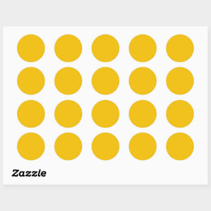 Sticker Rond Jaune doré et solide