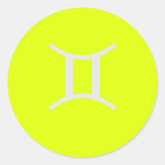 Sticker Rond jaune fluorescent -Gemini (Devant)