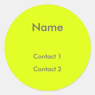Sticker Rond jaune fluorescent -personnalisé
