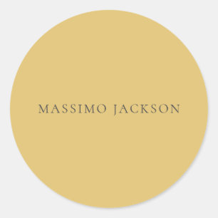 Sticker Rond Jaune laiton minimaliste plain esthétique moderne