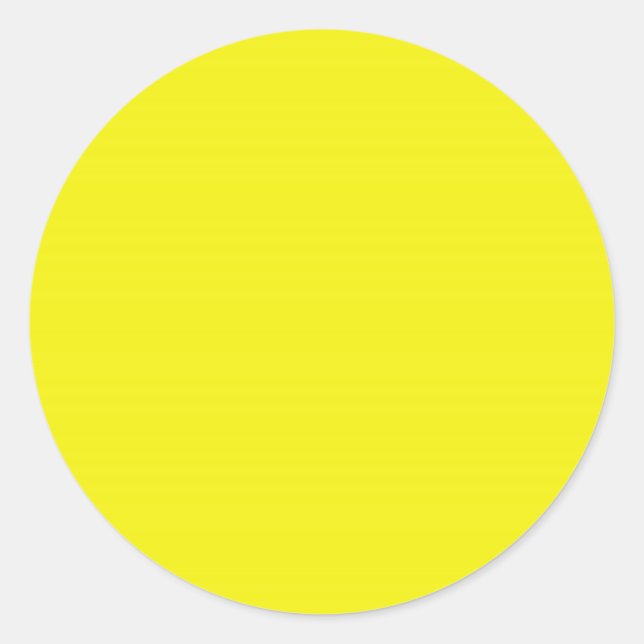 Sticker rond jaune vif (Devant)