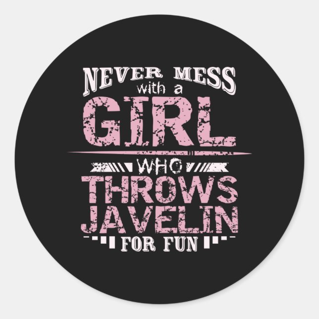 Sticker Rond Javelin Girl (Devant)