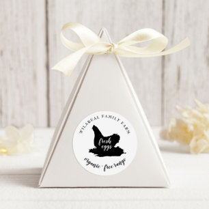 Sticker Rond Jaying Hen Famille Agritourisme poulet