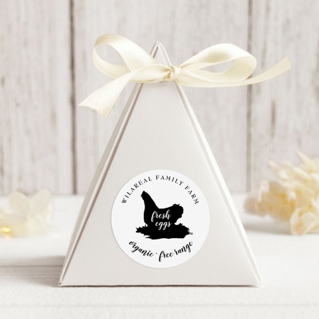 Sticker Rond Jaying Hen Famille Agritourisme poulet (Créateur téléchargé)