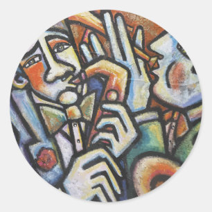 Sticker Rond Jazz TIme