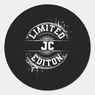 Sticker Rond Jc Limited Edition Funny Nom Personnalisé Joke Gi