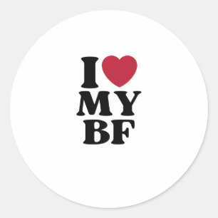 Sticker Rond J'Coeur Mon Petit Ami BF