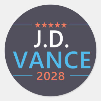 Sticker Rond JD Vance 2028 Républicain Patriotique