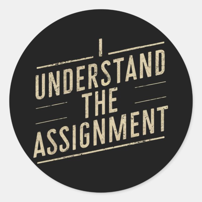 Sticker Rond Je comprends l'affectation Vote Kamala's 2024 (Devant)