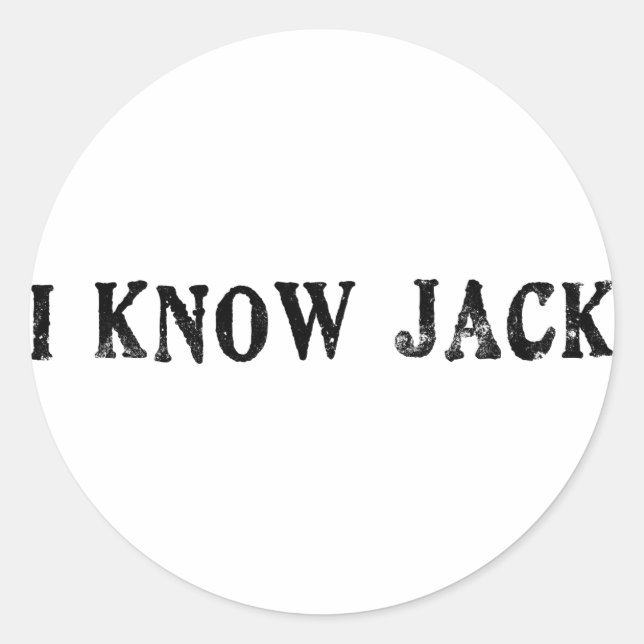 Sticker Rond Je connais Jack (Devant)