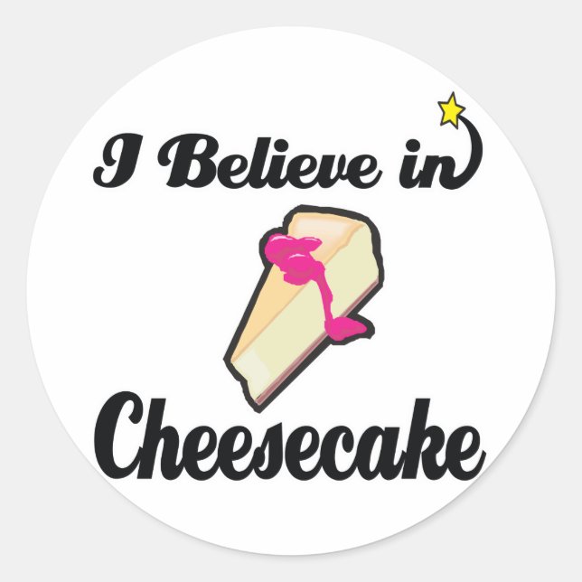 Sticker Rond je crois au fromage (Devant)