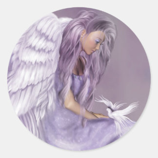 Sticker Rond Je Crois Aux Anges