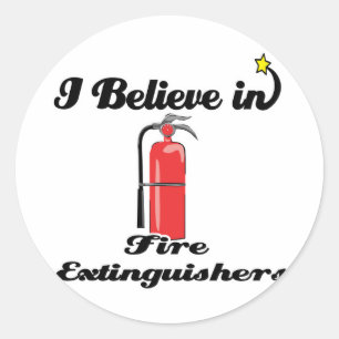 Sticker Rond je crois aux extincteurs