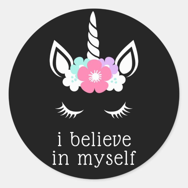 Sticker Rond Je Crois En Moi (Devant)