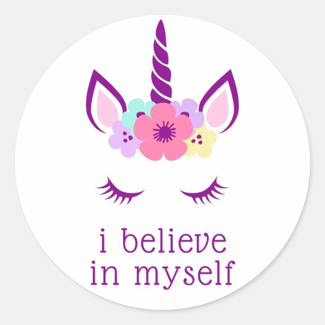 Sticker Rond Je Crois En Moi (Devant)