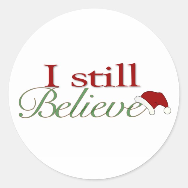 Sticker Rond Je Crois Toujours À Père Noël (Devant)