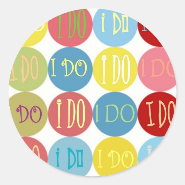 STICKER ROND JE FAIS DES POINTS COLORÉS (Devant)