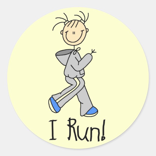 Sticker Rond Je fais des T-shirts et des cadeaux (Devant)