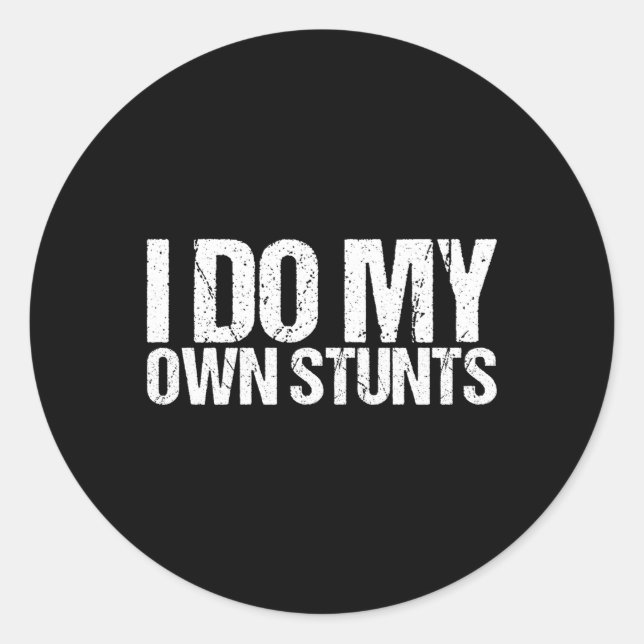 Sticker Rond Je Fais Mes Propres Têtes (Devant)