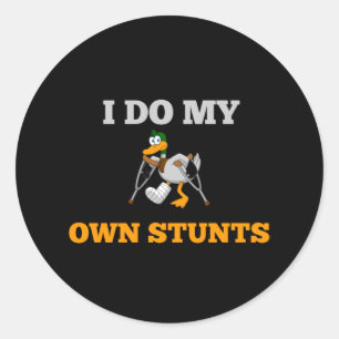 Sticker Rond Je Fais Mes Propres Têtes Drôle Canard