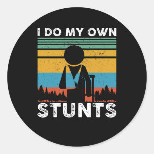 Sticker Rond Je Fais Mon Propre Barrage Accident De Sport