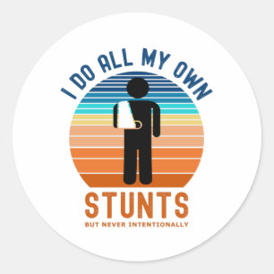 Sticker Rond Je Fais Toutes Mes Propres Têtes