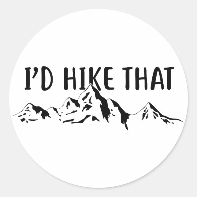 Sticker Rond Je ferais ça en randonnée (Devant)