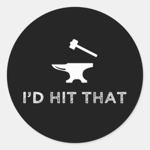 Sticker Rond Je frapperais cette drôle de perfusion noire