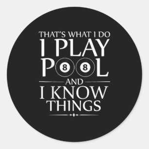 Sticker Rond Je Joue À La Piscine Et Je Connais Des Choses Dr