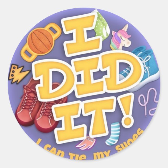Sticker Rond Je L'Ai Fait Tout Le Long (Devant)