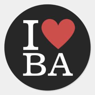 Sticker Rond Je ❤️ Love BA Équipe Analyse Commerciale PERSONNAL