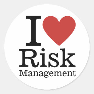 Sticker Rond Je ❤️ Love Risk Management (pour les employés) SUR