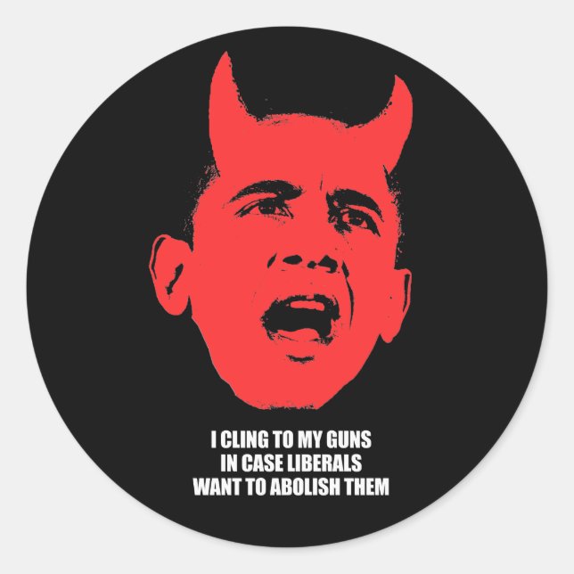 Sticker Rond Je m'accroche à mes fusils dans les libéraux coque (Devant)