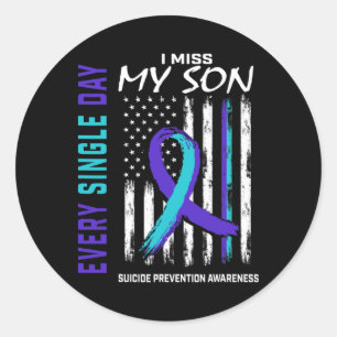 Sticker Rond Je Manque Mon Fils Sensibilisation Au Suicide Prév