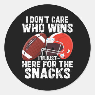 Sticker Rond Je me fiche de qui gagne, je suis juste là pour le