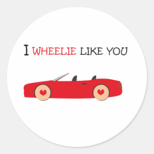 Sticker Rond Je me mets à rouler comme toi