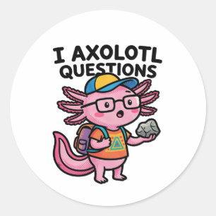 Sticker Rond Je me pose des questions Salamandre léopard l'écol