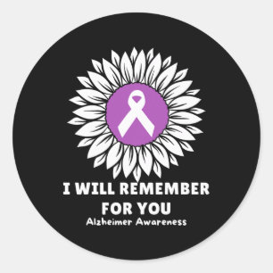 Sticker Rond Je Me Souviendrai De Vous Sunflower Heimerheimer A