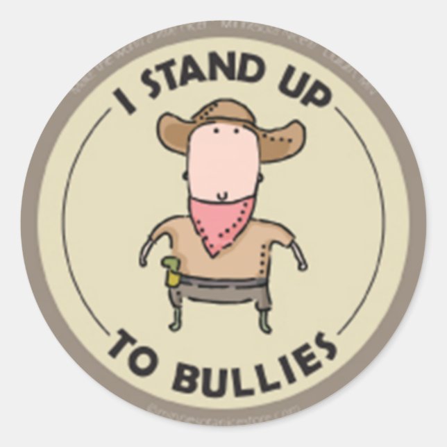 Sticker Rond Je me tiens à l'affût des voleurs (Devant)