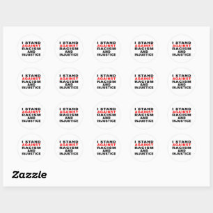 STICKER ROND JE M'ÉLÈVE CONTRE LE RACISME ET L'INJUSTICE