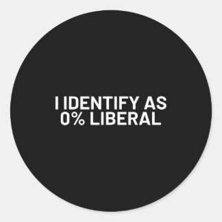 Sticker Rond Je m'identifie à 0% de déclaration politique drôle