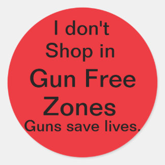 Sticker Rond Je n'achète pas dans les zones exemptes d'armes à 