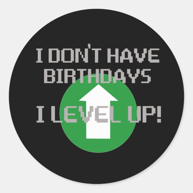 Sticker Rond Je n'ai pas d'anniversaire... (Devant)