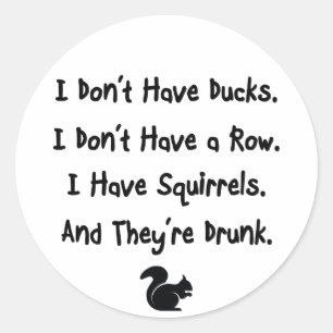 Sticker Rond Je n'ai pas de canards