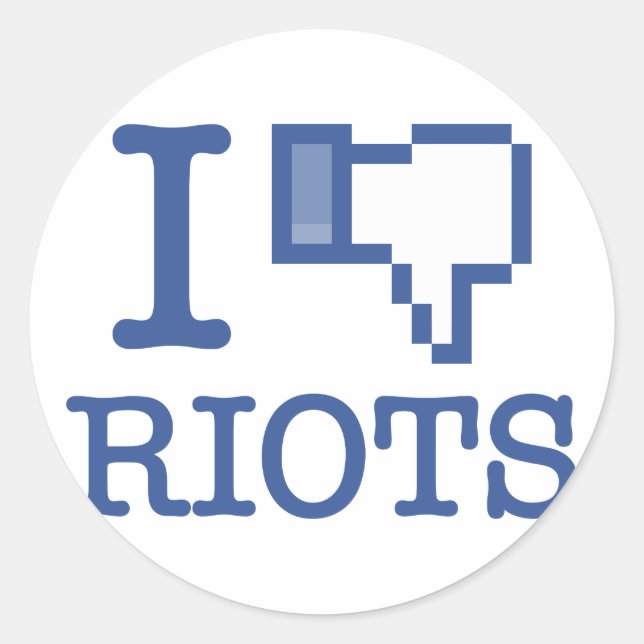 STICKER ROND JE N'AIME PAS LES ÉMEUTES (Devant)
